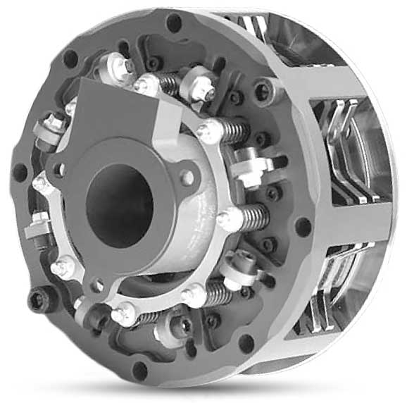 Anti-stall clutch from ZF-Motorsport with contact force application dependent on engine speed.