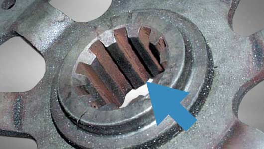Clutch Disc hub spline corrosion