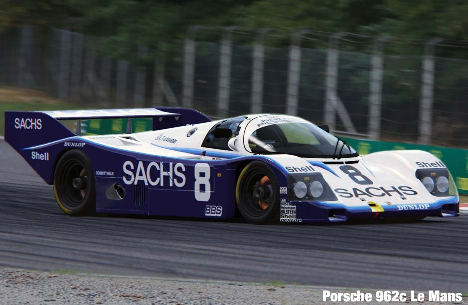 Porsche 962c with SACHS clutch and shock absorbers in Le Mans 1985.
