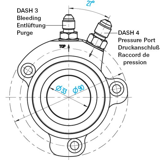 SACHS RCS CSC – geometria e designações dimensionais A B C D E F K X Y | ZF Motorsport