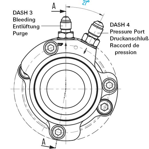 Kit CSC SACHS RCS 883000001138 – patrón de conexiones con purga DASH 3 y conexión de presión DASH 4 | ZF Motorsport