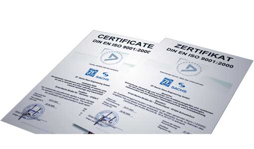 SACHS Race Engineering Certificado ISO9001