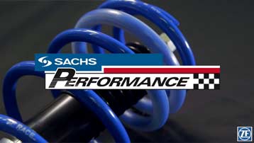 SACHS Performance-schokdemper met SACHS-logo.