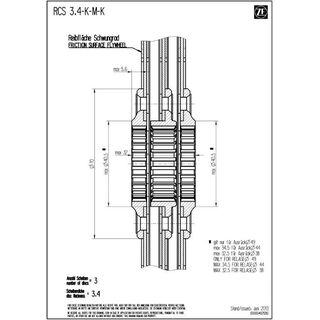 Kupplungsscheibe SACHS RCS 140 - Sinter 3.4