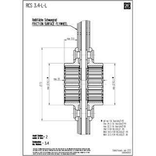 Kupplungsscheibe SACHS RCS 140 - Sinter 3.4