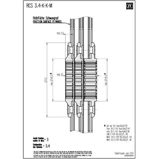 Disco de embrague SACHS RCS 140 - Sinterizado 3.4