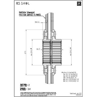 Disco de embrague SACHS RCS 140 - Sinterizado 3.4