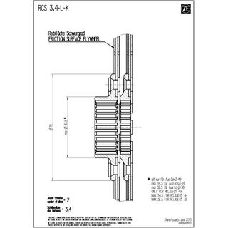 Koppelingsplaat SACHS RCS 140 - Sinter 3.4