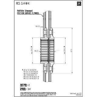 Disco de embraiagem SACHS RCS 140 - Sinterizado 3.4