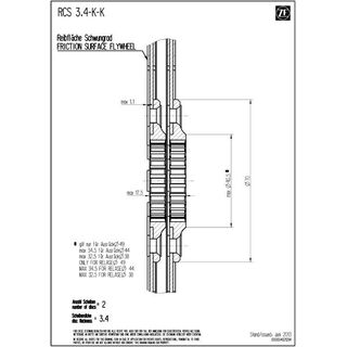 Kopplingslamell SACHS RCS 140 - Sinter 3.4