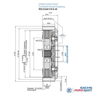 Carbon Racekoppeling RCS 140 | 883082002187