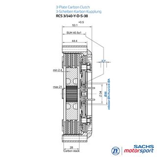 Carbon-Rennsportkupplung RCS 140 | 883082002052