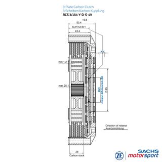 Kolfiber-Racingkoppling RCS 184 | 883082002531