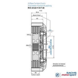 Embrayage carbone Formule 2 / GP2 
